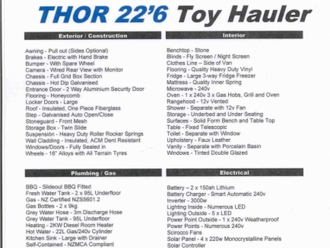 Legion - Thor - 22'6ft - Toy Hauler - Walk Around Bed